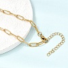 4MM 304 Stainless Steel Textured Paperclip Chain Necklaces for Man and Women SA-CBAB767-10G-3