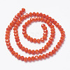Opaque Solid Color Glass Beads Strands X1-EGLA-A034-P8mm-D03-2