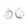 Non-Tarnish 304 Stainless Steel Letter Charms X-STAS-F039-01D-P-2