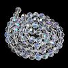 Electroplate Transparent Glass Beads Strands X-EGLA-A035-T10mm-L19-2