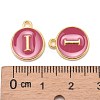 Golden Plated Alloy Enamel Charms X-ENAM-S118-08I-3