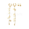 Rack Plating Brass Cuff Earrings for Women EJEW-G394-07B-G-1