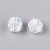 Transparent Spray Painted Glass Beads X1-EGLA-N018-4mm-12-3