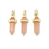 Natural Sunstone Double Terminal Pointed Pendant G-H097-01G-03-1