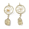 Raw Rough Natural Lemon Quartz Coppwer Wire Wrapped Big Pendants G-G314-02G-03-1