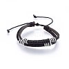 Leather Cord Multi-strand Bracelets BJEW-F347-04-2