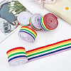 Fingerinspire Stripe Double Face Rainbow Ribbon OCOR-FG0001-06-5