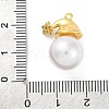 Rack Plating Brass with Cubic Zirconia Pendants and ABS Imitation Pearls Pendants KK-Q010-09G-3