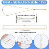6Pcs 304 Stainless Steel Cable Chain Necklaces for Men Women NJEW-SC0001-80A-2