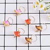 Enamel Mushroom Dangle Stud Earrings JE987C-3