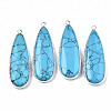 Synthetic Turquoise Big Pendants G-S359-199-1