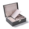 PU Imitation Leather Jewelry Organizer Box with Lock CON-P016-B01-6