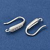 Rack Plating Brass Micro Pave Clear Cubic Zirconia Earring Hooks KK-A231-11S-2