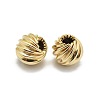 Yellow Gold Filled Corrugated Beads KK-L183-034B-2