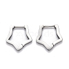 304 Stainless Steel Star Huggie Hoop Earrings STAS-H156-06P-1