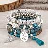 Boho Style Wood Beaded Stretch Bracelet Sets for Women WGE3C3B-54-1