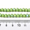 Electroplate Opaque Solid Color Glass Beads Strands EGLA-A044-P2mm-L30-4