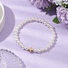 3Pcs 3 Style CCB Imitation Pearl White Jade Beads Bracelets Sets BJEW-JB11055-4