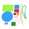 The Earth Day Theme DIY Non Woven Cloth Cartoon Earth-shaped Bag Kits DIY-WH0265-35-3