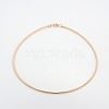 Casual Style 304 Stainless Steel Choker Necklaces STAS-O037-02RG-1