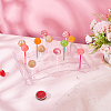 20-Hole Arc-Shaped Transparent Acrylic Lollipop Display Holder ODIS-WH0043-03B-5