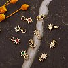 16Pcs 8 Colors Brass Micro Pave Cubic Zirconia Pendants KK-SZ0003-92-4