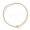 Glass Seed Beads & CCB Beads Stretch Bracelets TB4137-45-1
