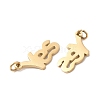 Ion Plating(IP) 304 Stainless Steel Charms STAS-Q215-16G-2