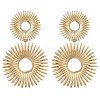 Brass Dangle Stud Earrings for Women EJEW-JE07435-3