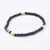 Glass Seed Beads Stretch Bracelets BJEW-JB03435-05-1
