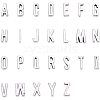 Tibetan Style Alloy Alphabet Slide Charms TIBEP-PH0004-49AS-1