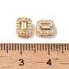 Brass Micro Pave Clear Cubic Zirconia Beads KK-G503-22G-3