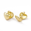 Rack Plating Brass Heart Hoop Earrings for Women EJEW-M210-24G-2