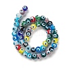 Handmade Evil Eye Lampwork Bead Strands LAMP-M015-02-4