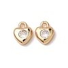 Brass Micro Pave Cubic Zirconia Pendants ZIRC-L105-05C-G-1