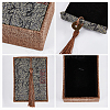 Rectangle Burlap Jewelry Necklace Boxes SBOX-PH0001-01-4