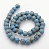 Handmade Fancy Antique Glazed Porcelain Ceramic Round Beads Strands PORC-L019-13mm-11-2