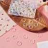 150Pcs 6 Colors Plastic Loose Leaf Book Binder Hinged Rings FIND-TA0010-54C-6