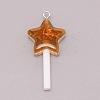 Resin Pendants RESI-WH0025-11J-2