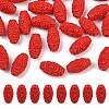 30Pcs Carved Cinnabar Beads CARL-YW0001-01-1