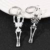 Alloy Skeleton Hoop Earrings LS-EJEW-Z132-01AS-2