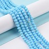 Electroplate Opaque Solid Color Glass Beads Strands X1-EGLA-A034-P8mm-L11-4