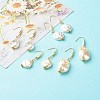 Nuggets ABS Plastic Imitation Pearl Beads Dangle Earrings EJEW-JE04595-4