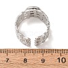 Woven Bezel 304 Stainless Steel Cuff Ring Components SA-CBAD8FA-01P-01-3