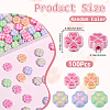 100Pcs Electroplated Opaque Resin Beads RESI-SP0001-59C-2