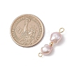 Natural Pearl Potato Beaded Connector Charms PALLOY-JF04902-2