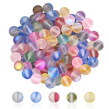 100Pcs Synthetic Moonstone Beads G-YW0001-39A