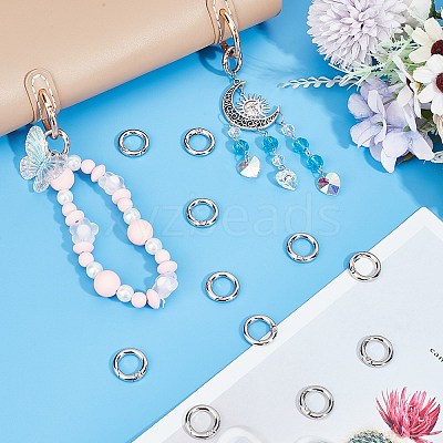 Zinc Alloy Spring Gate Rings FIND-SP0001-08C-1