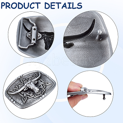 1Pc Alloy Belt Buckles FIND-CL0001-40AS-1