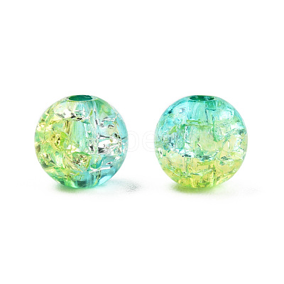 Transparent Crackle Acrylic Beads CACR-N002-06A-1